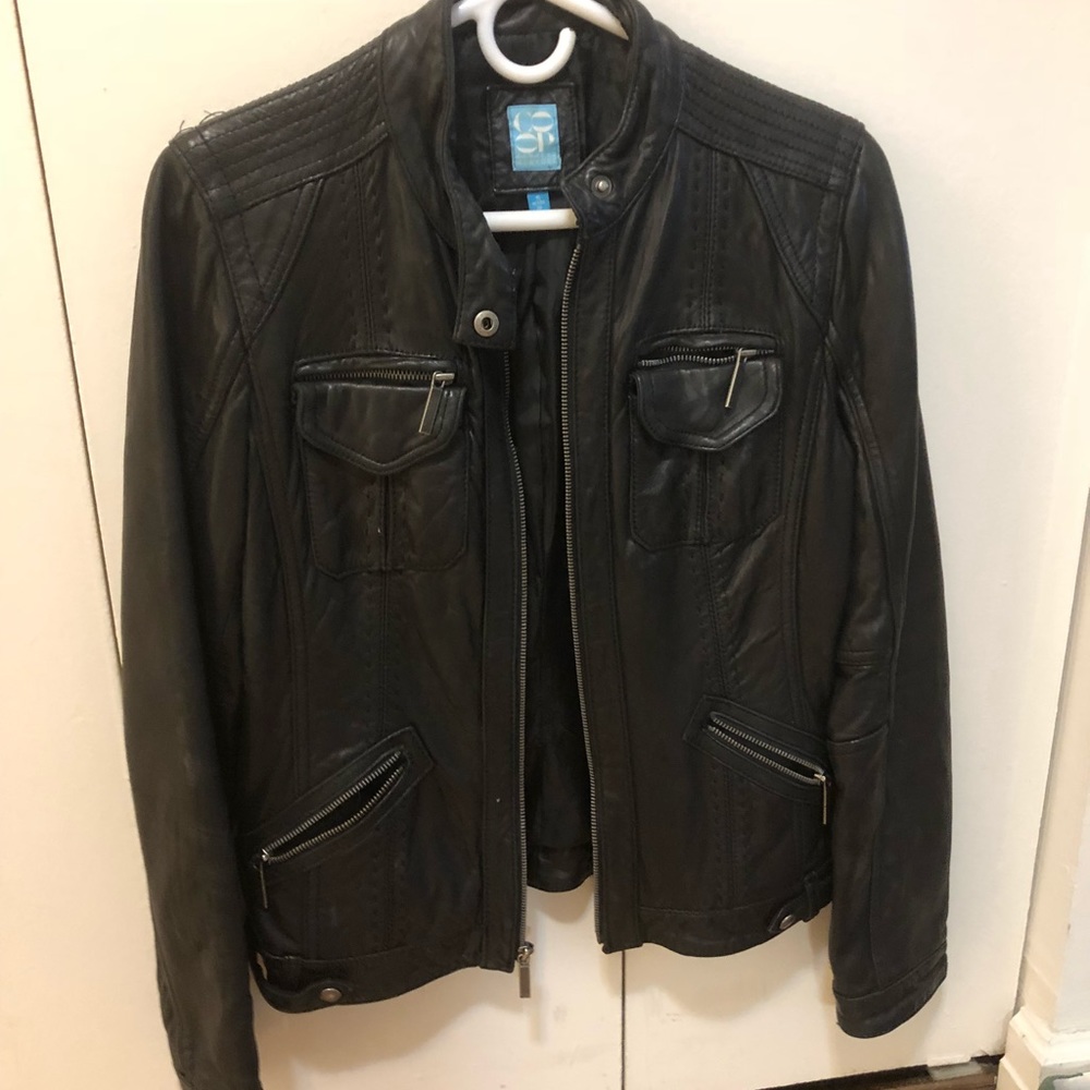 Barney’s New York leather jacket size small